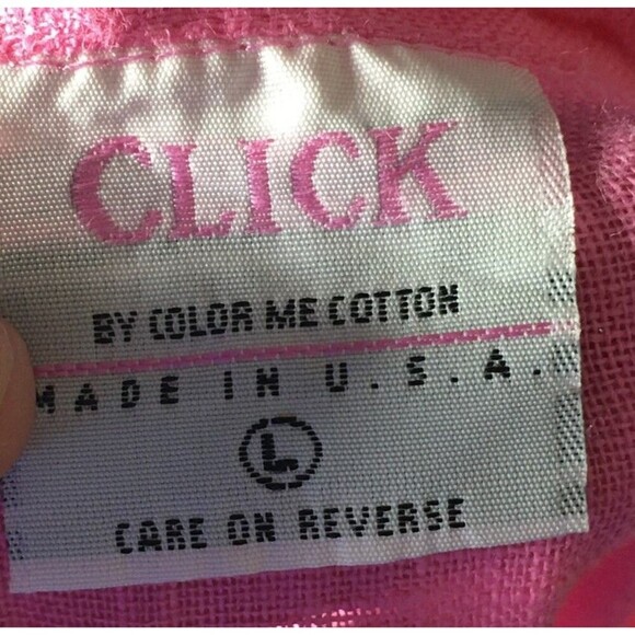 Click CMC Top Women's Size Large Pink Button Up Long Sleeve Round Neck - Picture 7 of 7